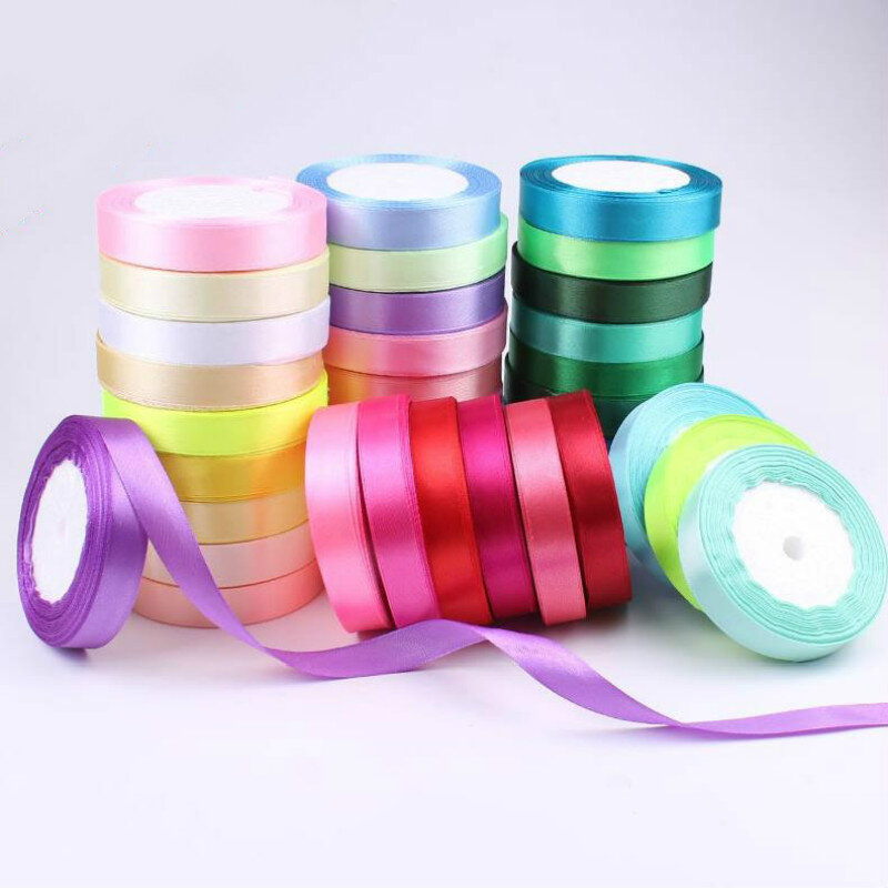 22meter/Roll 6mm 10mm 15mm 20mm 25mm 40mm 50mm Silk Satin Ribbons for Crafts Bow Handmade DIY Gift Wrap Party Wedding Decorative