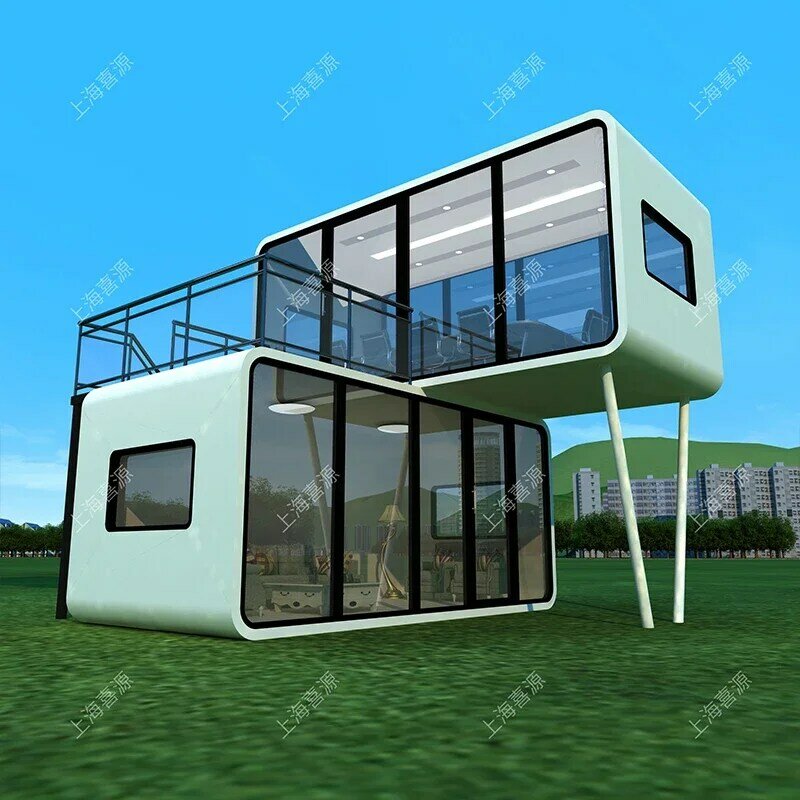 Stanza Container, capsula spaziale, casa mobile, ufficio, punto panoramico, residenziale, senza casa, magazzino, chiosco merci, negozio, villa