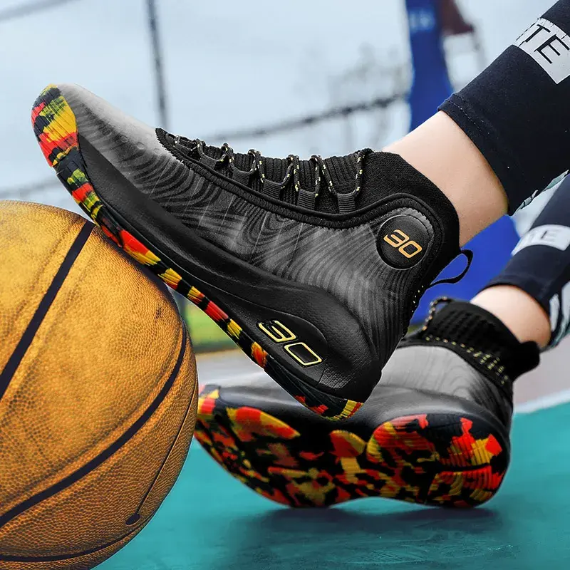 Zapatillas de baloncesto para hombre y mujer, zapatos antideslizantes de caña alta para deportes al aire libre, entrenador, Otoño, 2023