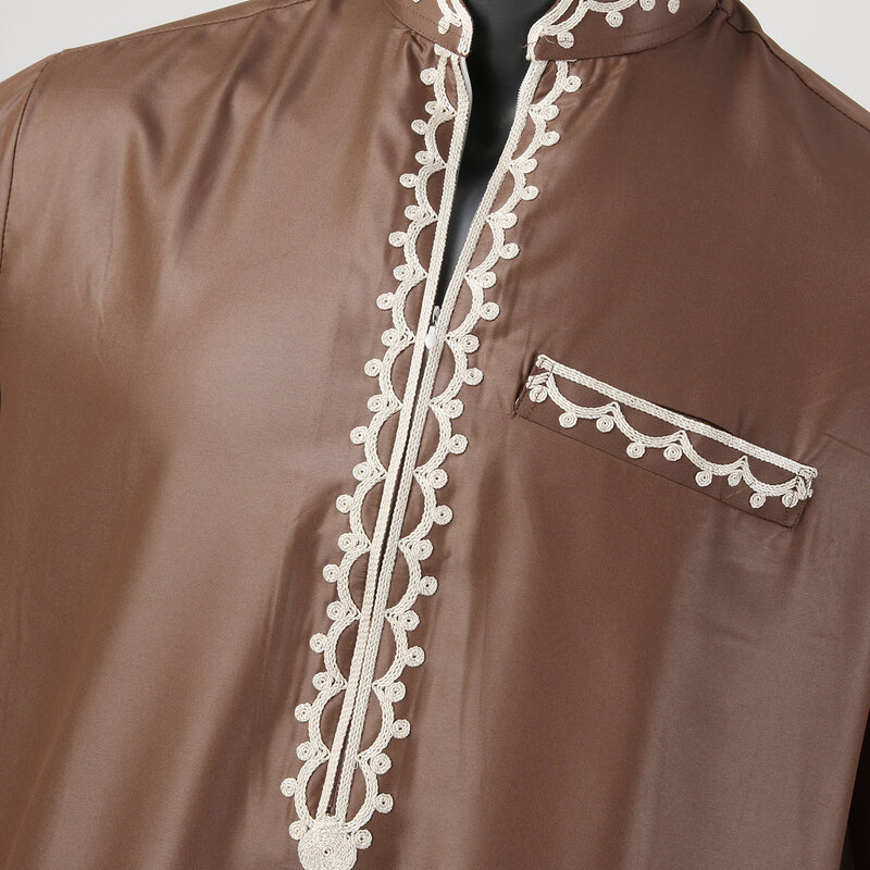Robes musulmanes de style ethnique rétro pour hommes, ensembles de robes moulantes d'été, robe abaya élégante, robe islamique mince, arabe, Dubaï, mode