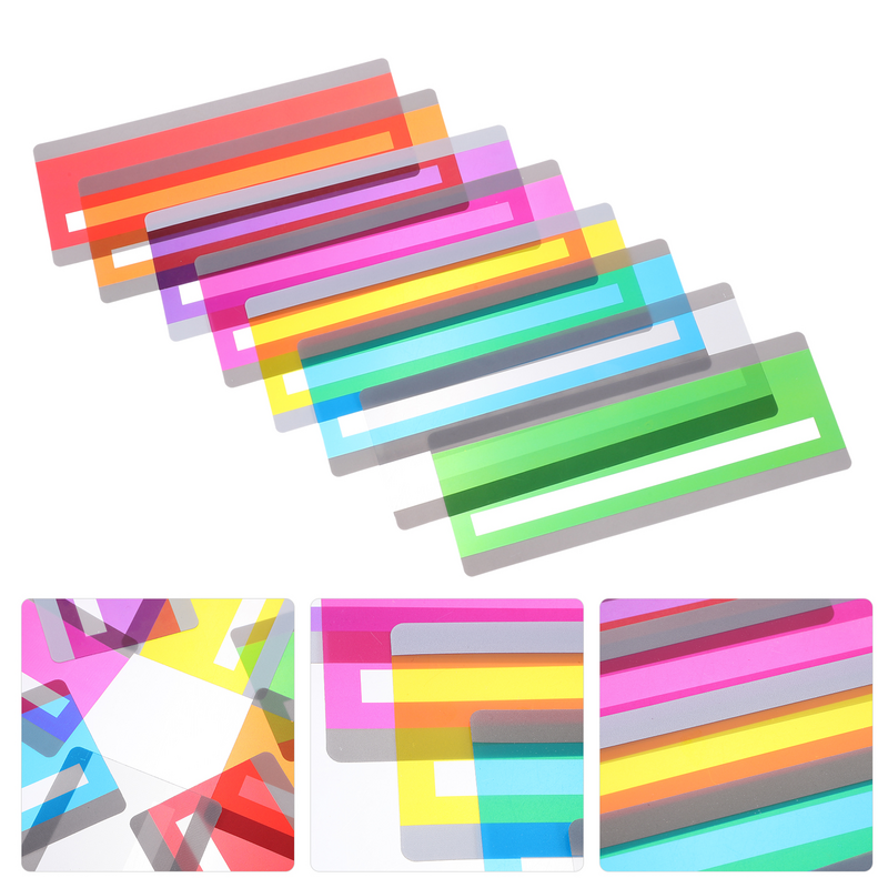 Guided Reading Strips Highlight Colored Overlays Colorful Bookmark Teaching Students Scale Ruler Reading Guide