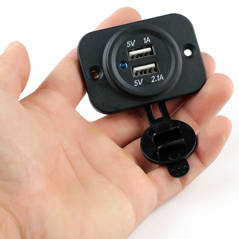 Автомобильное зарядное устройство с двумя USB-портами адаптер питания для сотового телефона