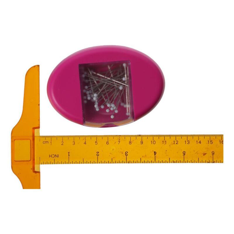 Alfileres magnéticos de plástico, accesorios de costura, alfileres con cabeza de color rosa y rojo, herramientas de costura