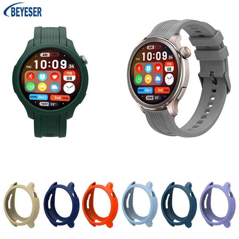 Silicone Watch Case para substituição de equilíbrio Amazfit, capa anti-queda, anti-scratch, escudo de proteção oco, relógio inteligente