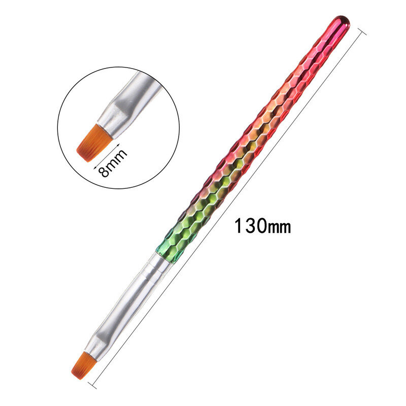 Модная 4 стиля русалка с сотовой ручкой акриловый гель для ногтей кисть для наращивания цветочный дизайн рисунок искусство