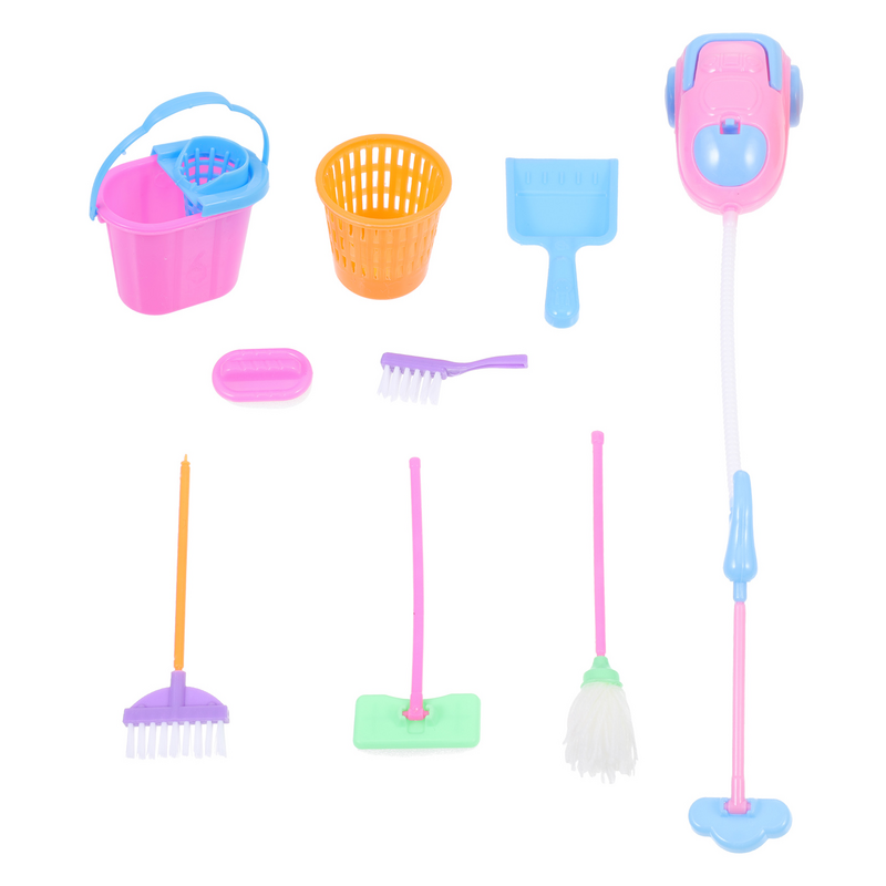 Mini Herramientas de limpieza de la casa para niños, juego de simulación, Mini aspiradora, herramienta de limpieza del hogar, escoba, cepillo, lavado de la casa