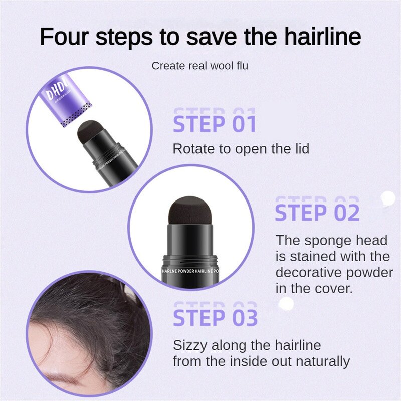 Пудра для отделки Hairline, искусственная цветопередача, не размазывается, создает ингредиенты, безопасные для роста волос