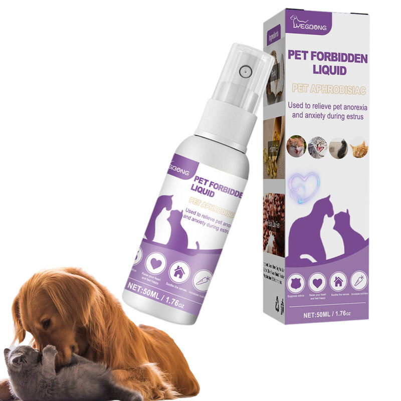 Spray calmante para perros y gatos, aerosol calmante para perros, pulverizadores líquidos antiansiedad para mascotas, ayuda a aliviar el estrés, lucha contra los arañazos
