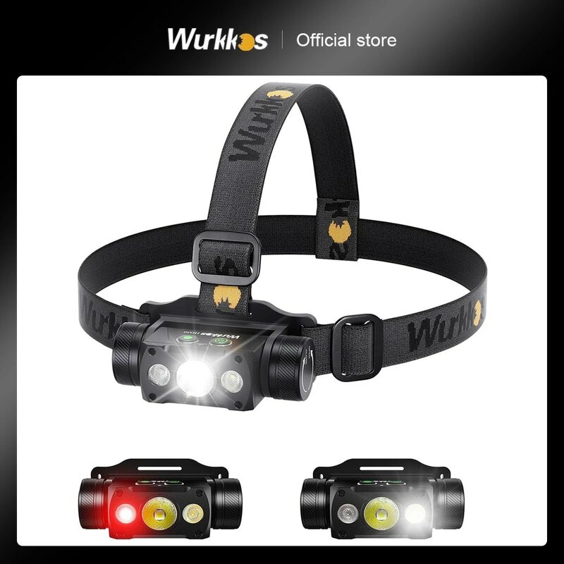 Wurkkos-HD50 21700 Headlamp 2A Rechargeable 4000lm XHP50.3 HI+LH351D+660nm Red Light IPX8 Toollamp Magnetic Tail Night Running