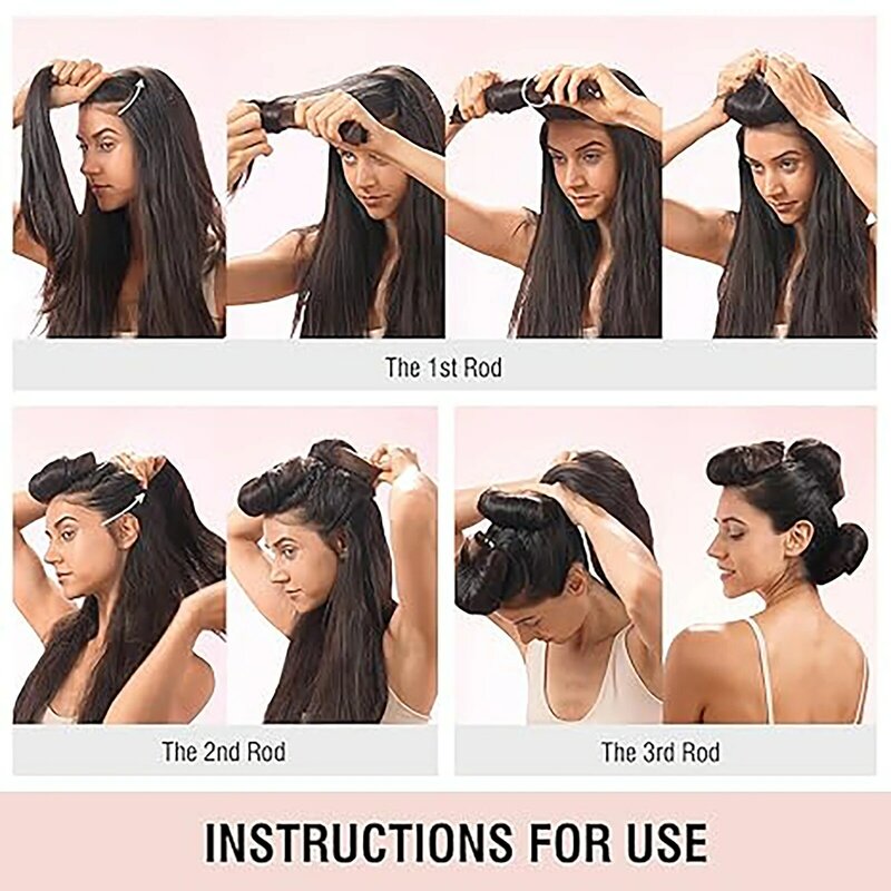 3 Pcs Heatless Curling Rod Satin blowout Lazy Hair Curlers overnight blowout rolls Sleep Hair Styling Headband for Women Girls