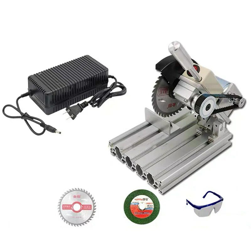 Gergaji meja Mini 250W 795 Motor, mesin pemotong logam Diy mesin pertukangan 24V gergaji listrik mesin pemotong aluminium