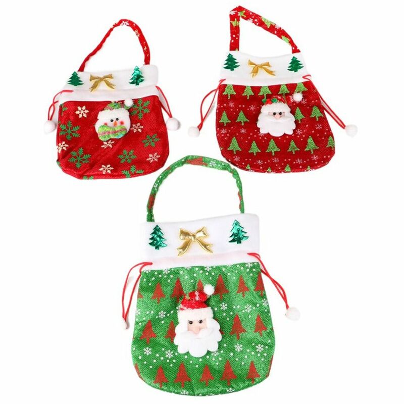 Non-Woven Christmas Tree Bag, adereços para festa, decoração de casa, presentes de Natal, sacola, bolsa de doces