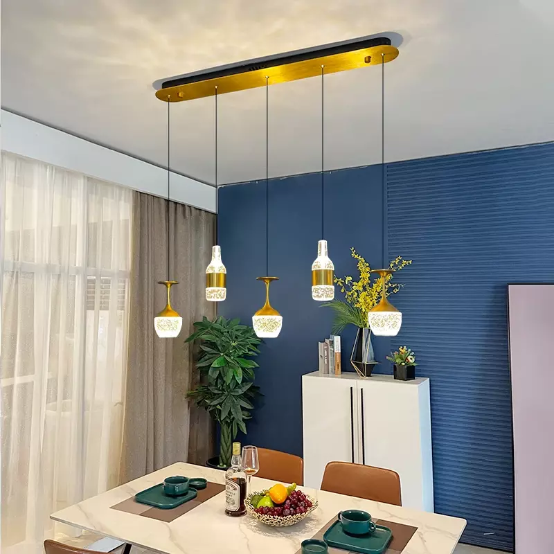 Moderne Kristallen Led Hanglamp Voor Bed Kamer Decoratie Restaurant Combinatie Indoor Lamping Eettafel Keuken Eiland