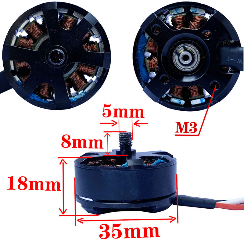 EM3518 Brushless Motor kV 650 Navigation Model Four Axis UAV Engine Spindle Aircraft Accessories Airplane Parts