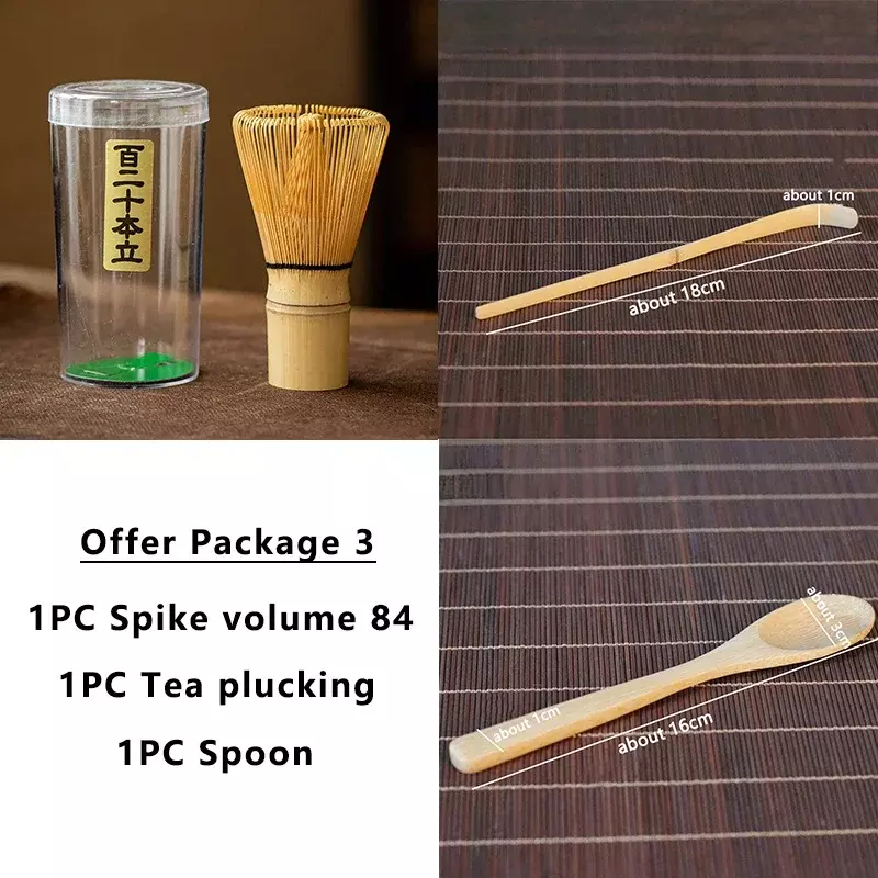 Conjunto Japonês De Chá Matcha, Batedor (Chasen), Colher De Chá E Colher (Chashaku), Acessórios De Bambu