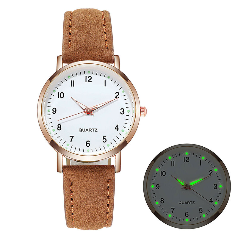 Relógio feminino casual com cinto de couro, relógio quartzo com mostrador pequeno, relógio de pulso, moda simples, novo, 2023