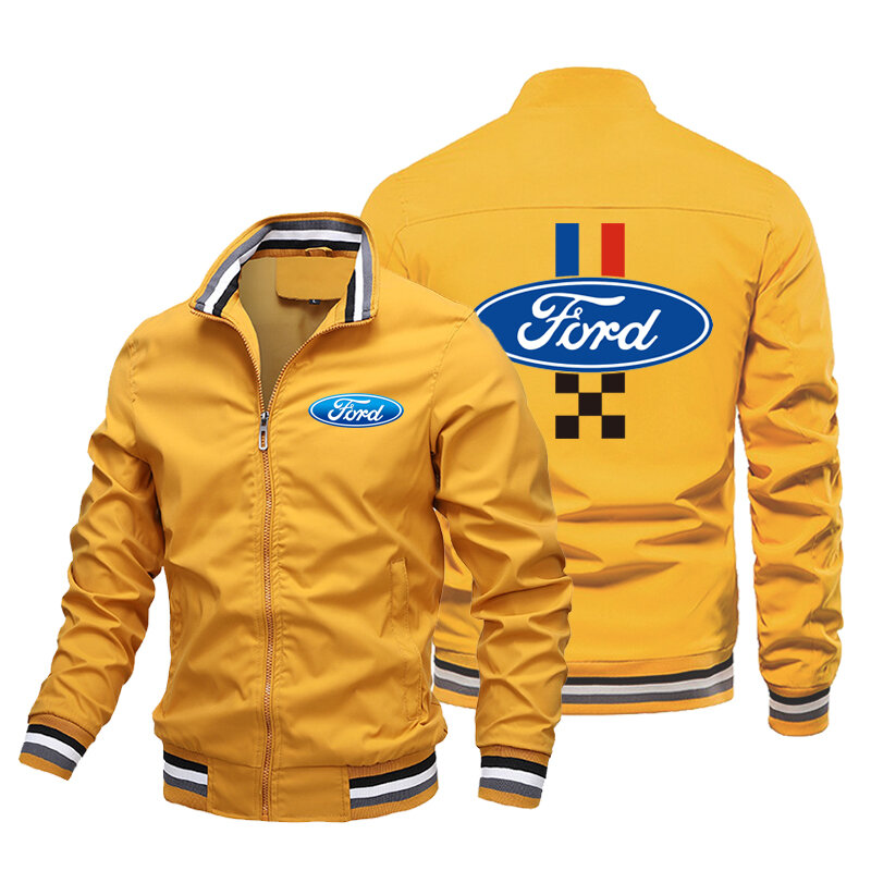 Veste de moto avec logo Ford pour homme, imprimée et personnalisée, 2024 nouveau