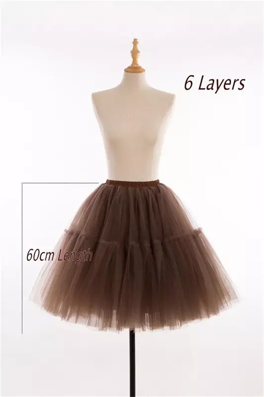 4 strati Tulle Tutu per adulti gonna Flare Puffy sottoveste Dress Princess Ballet jumpon Sous Robe Mariage Lolita Dress Party Prom Gown