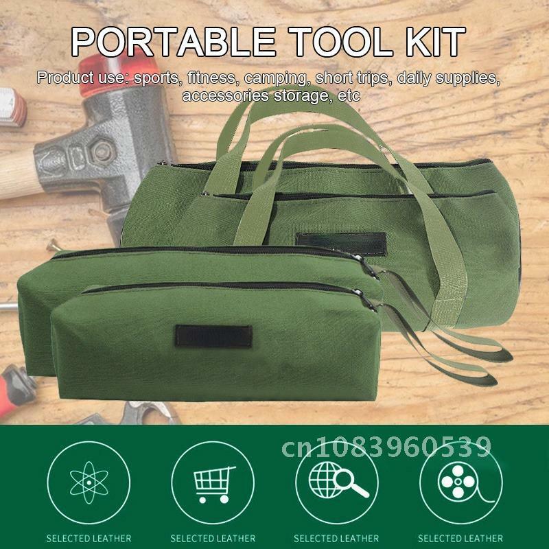 Bolsa de herramientas de lona engrosada para electricista, destornillador, alicates, herramientas de mano, organizador eléctrico portátil, bolsas de almacenamiento