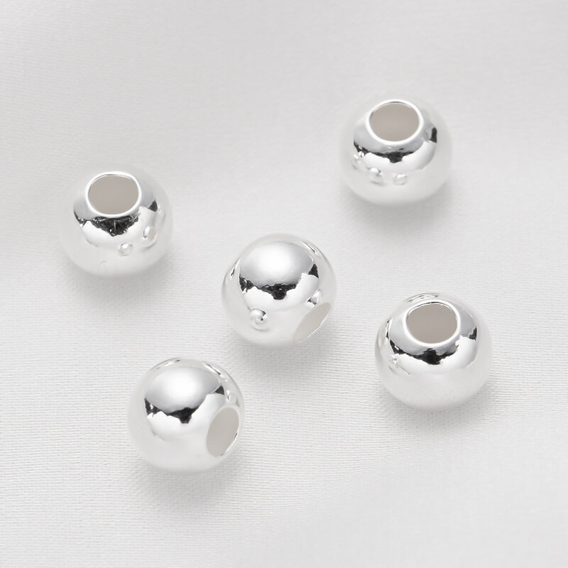 Круглый шарик-разделитель из серебра 925 пробы, 2-10 мм