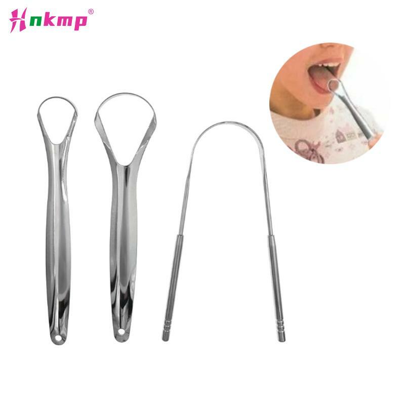 Portable Single/Double Layer Tongue Scraper Reusable Stainless Steel Oral Mouth Brush Case Non-slip Handle Tongue Scraper