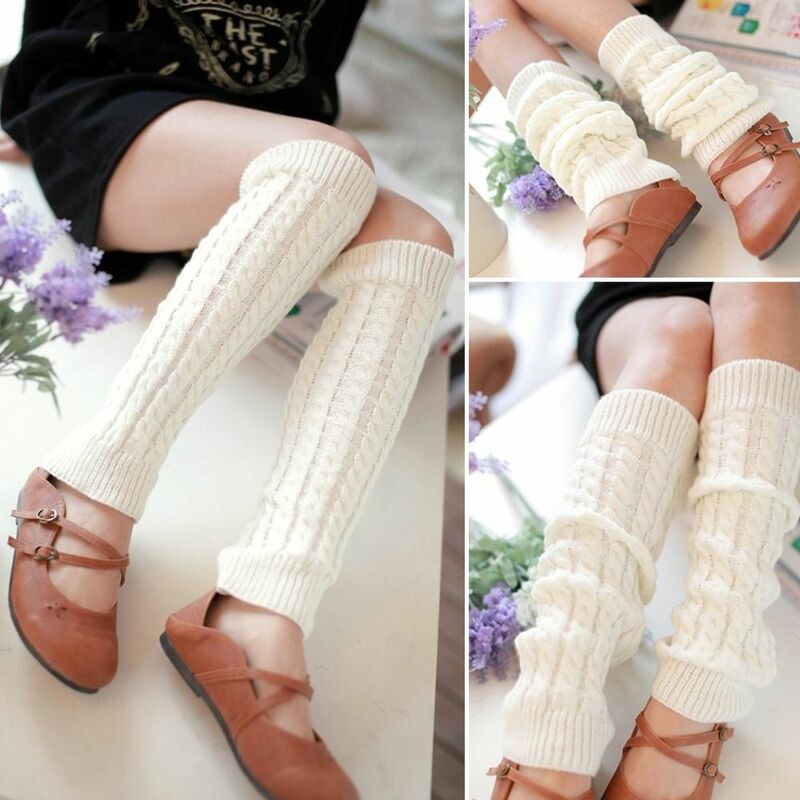 Поддерживающие Термолеггинсы, Обложка для сапог, теплые носки, вязаные теплые носки, женские зимние теплые носки, Длинные вязаные крючком носки