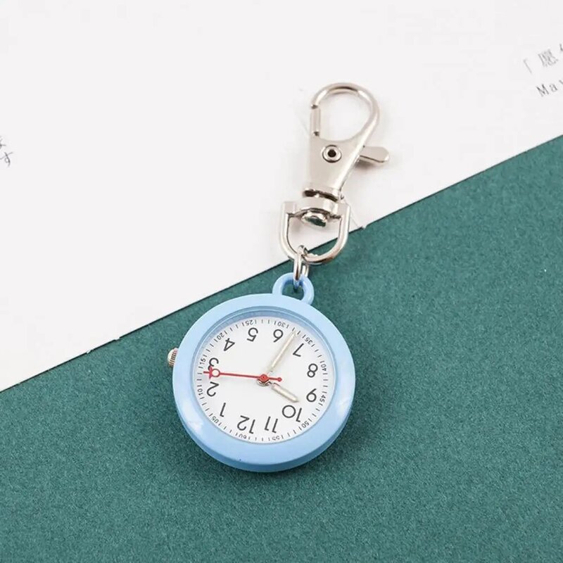 Orologio da tasca durevole impermeabile con Clip a moschettone orologio da infermiera orologio da polso Unisex semplice a batteria ultraleggero