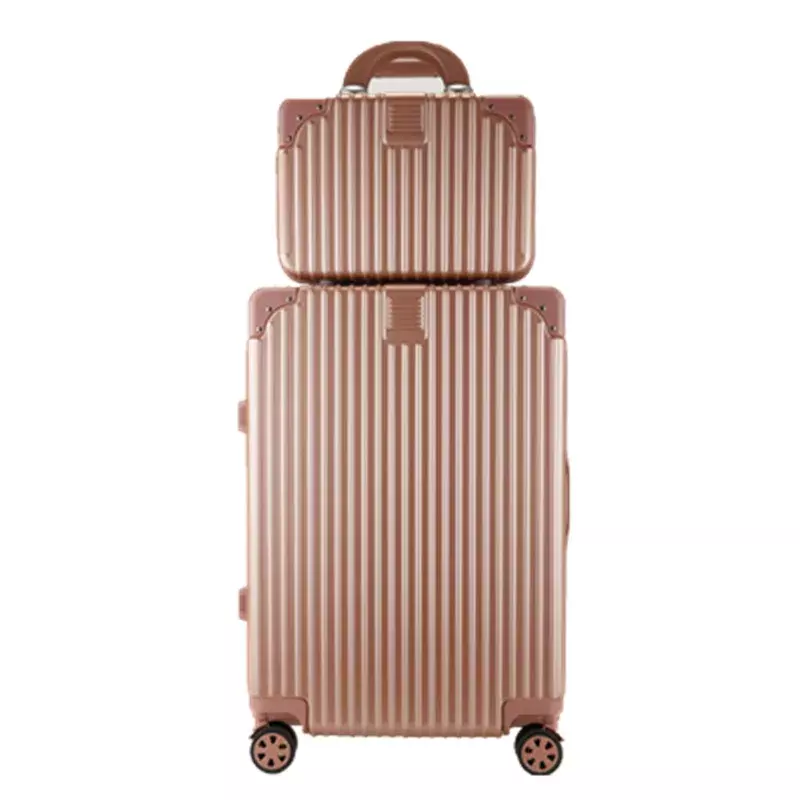 (002) valigia di bell'aspetto per donna valigia in pelle codificata da 20 pollici 24 sub-box con cerniera di grande capacità