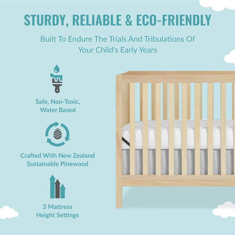 Synergy 5-In-1 Convertible Crib In Natural, Greenguard Gold Certified