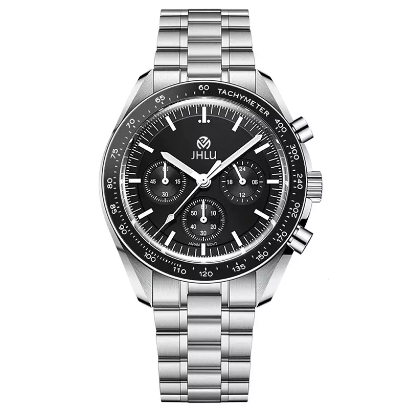 Speedmaster jam tangan bisnis pria, arloji Mekanikal mewah tanggal otomatis cermin safir 2024