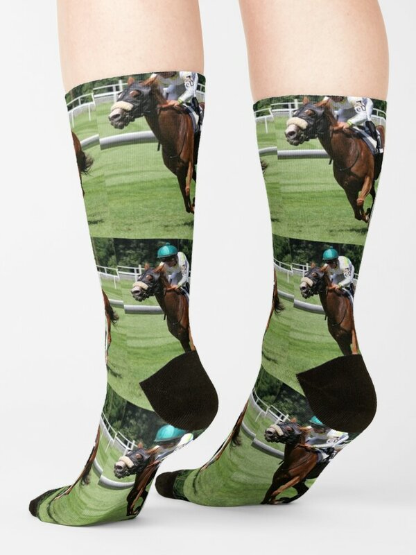 Pferd Pferderennen Haustier Socken Thermal Mann Winter Anti-Rutsch-Fußball Crossfit transparente Socken Frauen Männer