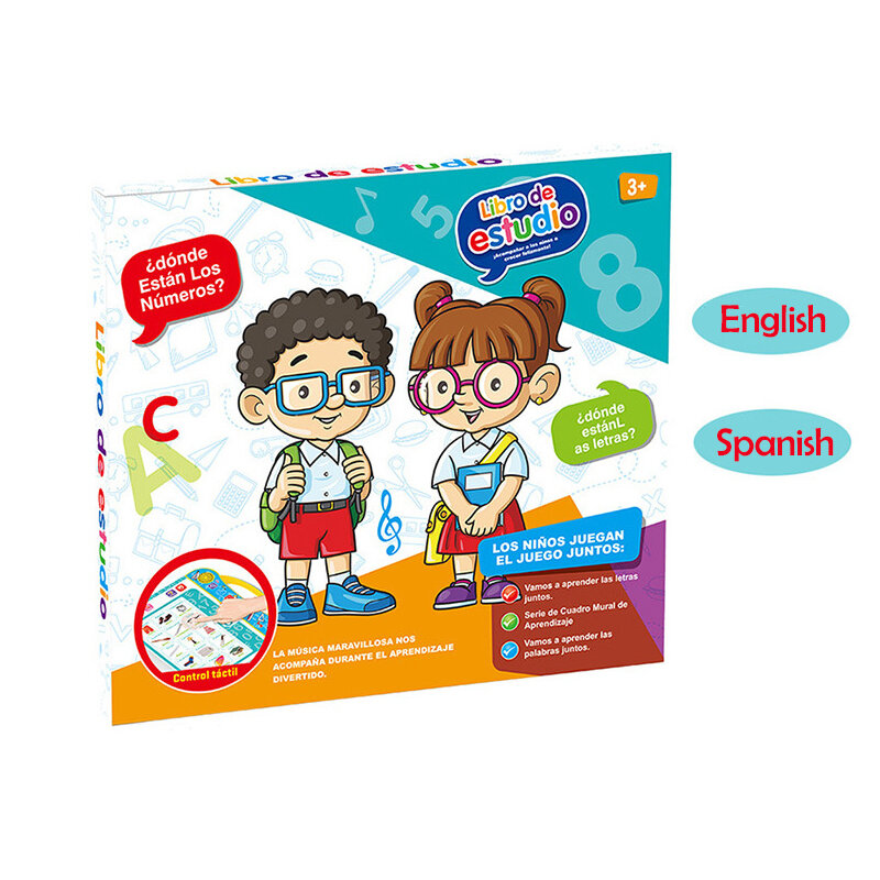 Abc Klankboek Voor Kinderen Engels Spaanse Letters & Woorden Leren Speelgoed Voor 3 Jaar Oude Meisjes Jongens Leuk Educatief Speelgoed