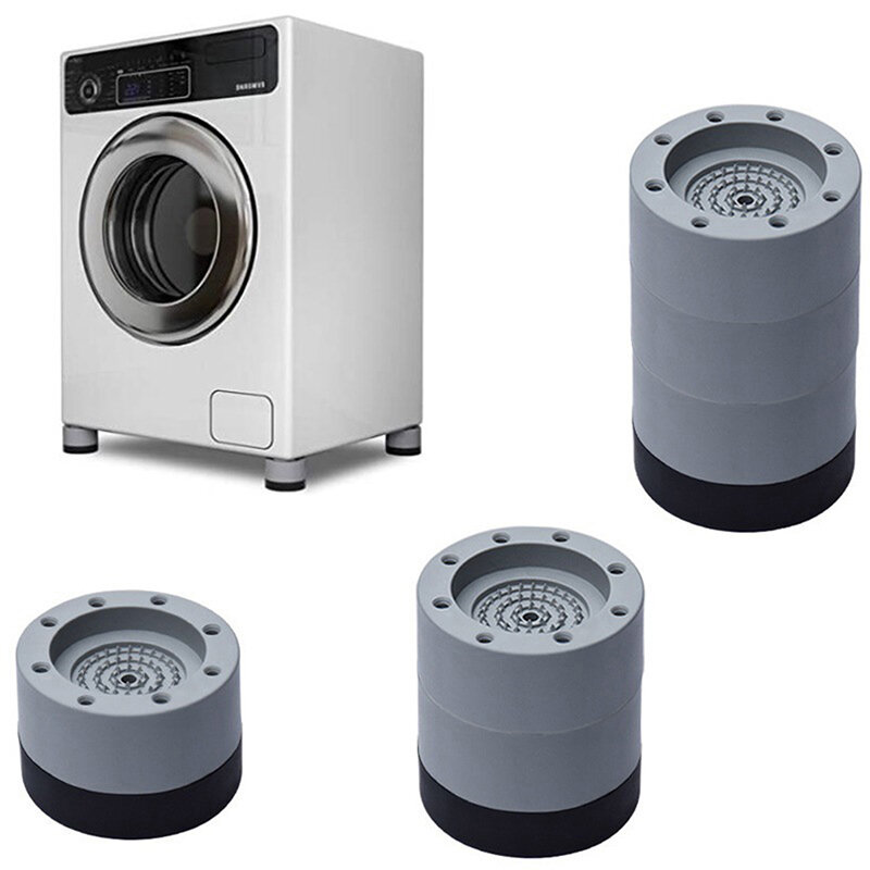4 Stuks Anti-Vibratieblokken Wasmachine Rubberen Voetjes Mat Anti-Vibratie Pad Universeel Geluidsreducerend Meubilair Hijsen Voetvoet