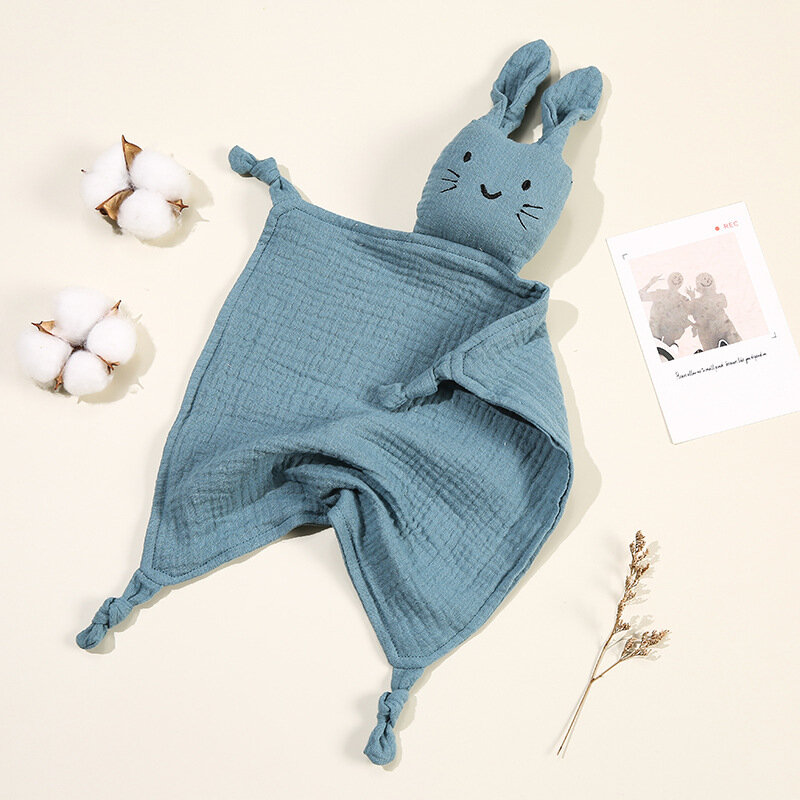 Coperta trapuntata in mussola di cotone per bambini bambole morbide per neonati Cute Cat Kids Sleep Toy lenire placare bavaglini asciugamano asciugamano Saliva