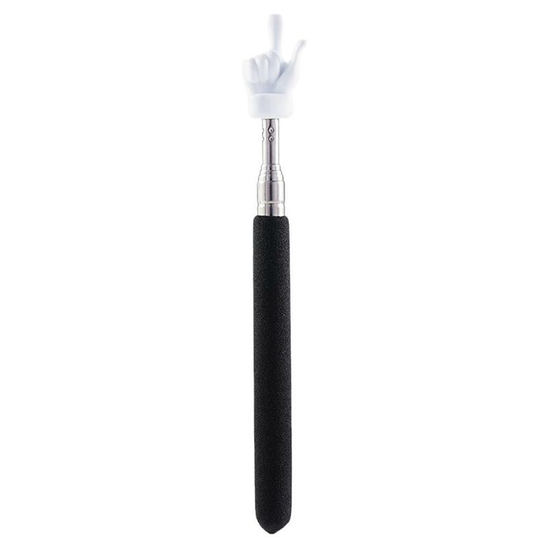 Retractable Teacher Pointer Finger Design Stainless Steel School Telescopic Rod Long Teaching Pointer Whiteboard Pointer
