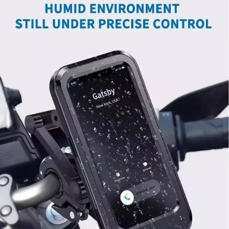Bike Phone Mount, Waterproof Cell Phone Holder for Bicycles & Motorcycles, 360° Rotation for Vertical & Horizontal View During