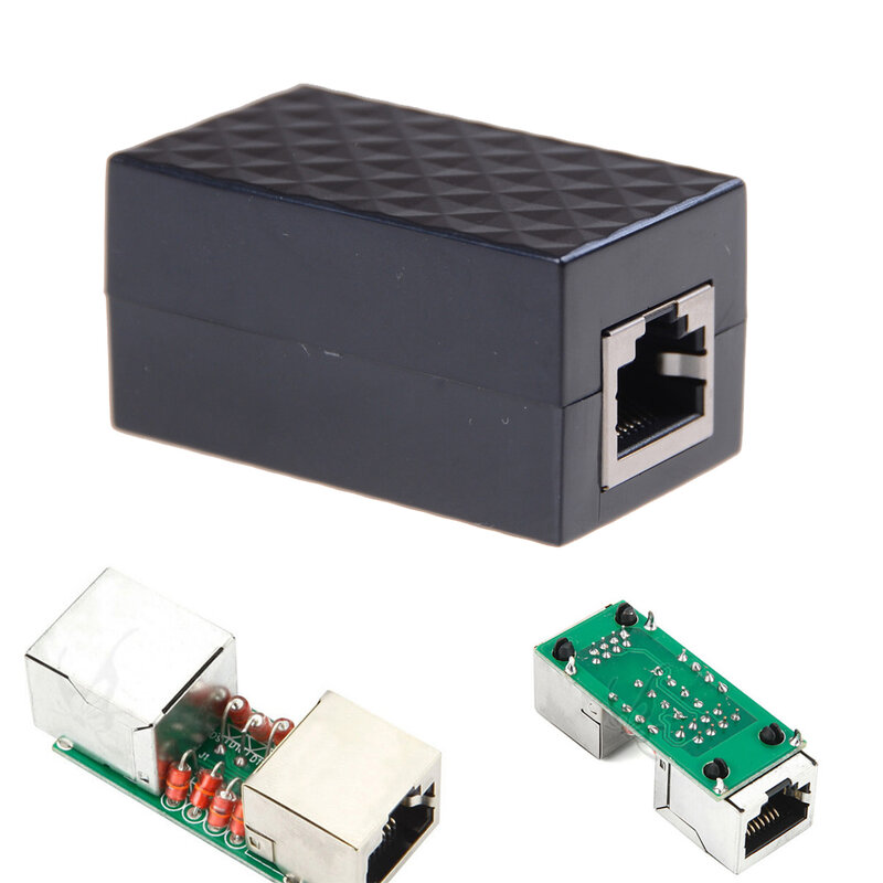 RJ-45 Blitz Ableiter Adapter Ethernet Surge Protector Netzwerk Schützen Werkzeug Neue