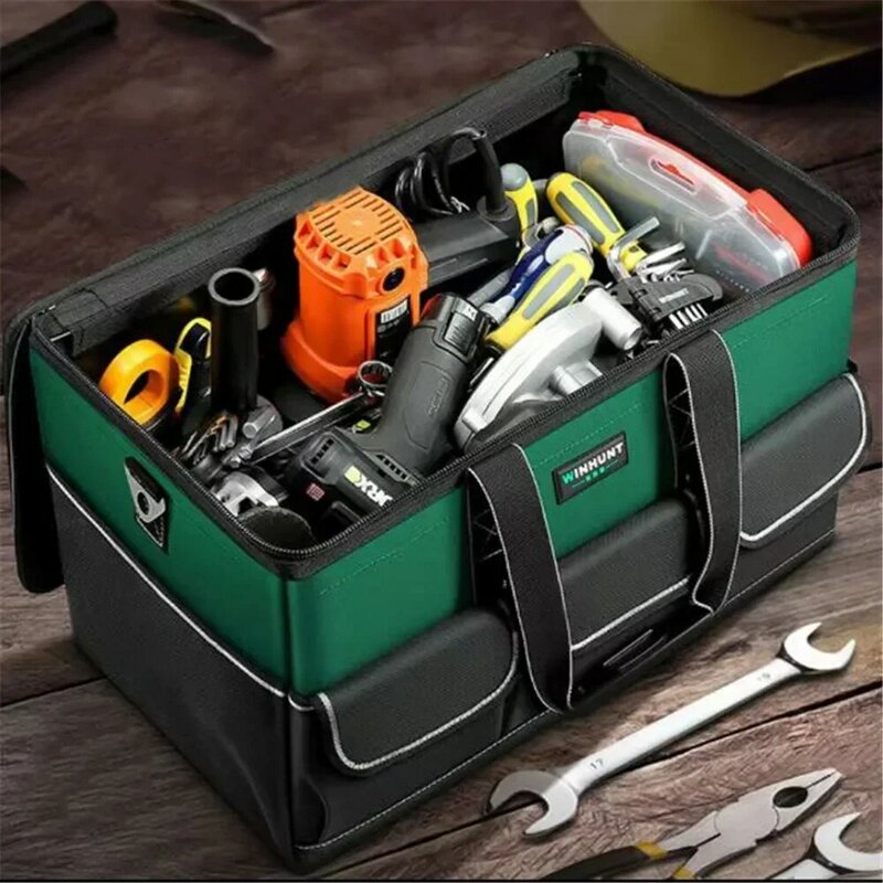 Impermeável Grande Capacidade Durable Tool Kit, eletricista Organizador Portátil, Canvas Storage Bag, Strap retangular
