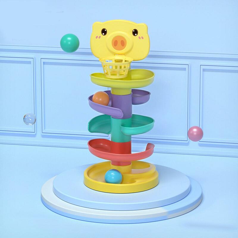 Juguete de Torre giratoria de bolas Montessori para niños pequeños, Centro de Actividades, juguetes educativos para preescolar