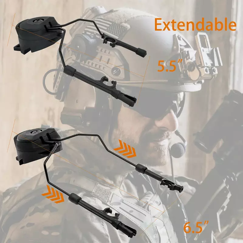 Ouvido eletrônico tático para PELTO COMTAC, Airsoft Shooting Headset, suporte para capacete tático ARC Rail