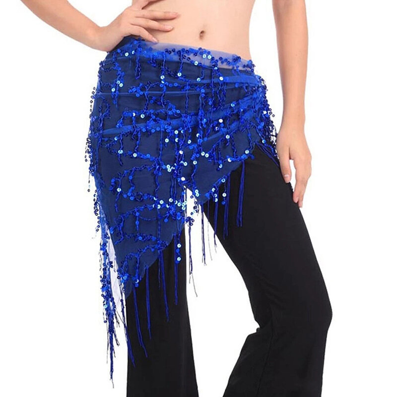 Belly Dance Costumes Sequins Tassel Indian Belly Dance Hip Scarf For Women Belly Dancing Waist Chain Costumes Accessories