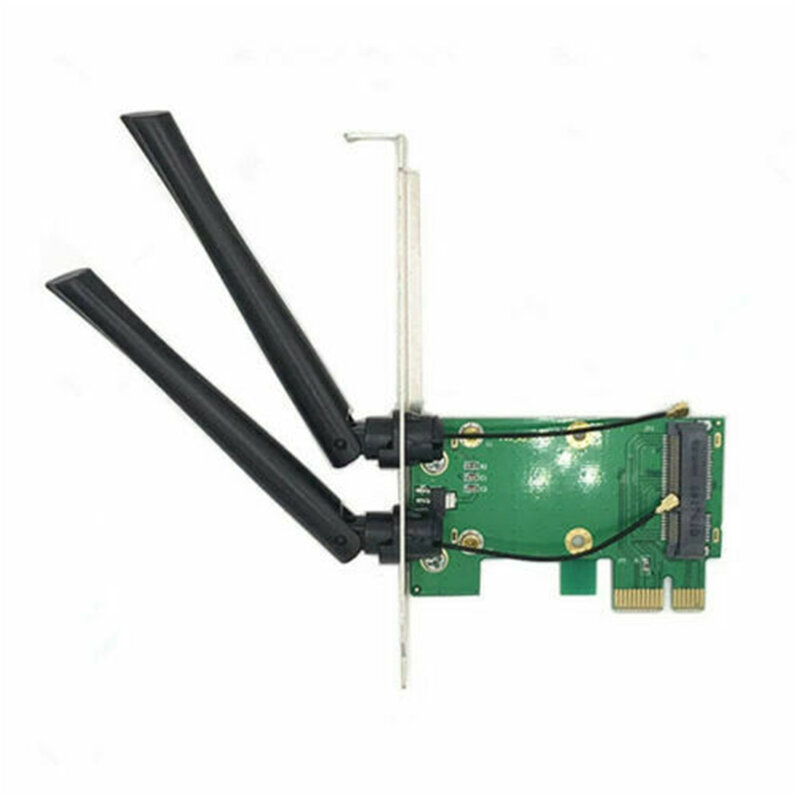 Беспроводная карта Wi-Fi Mini PCI-E Express к адаптеру PCI-E с 2 внешними антеннами для ПК