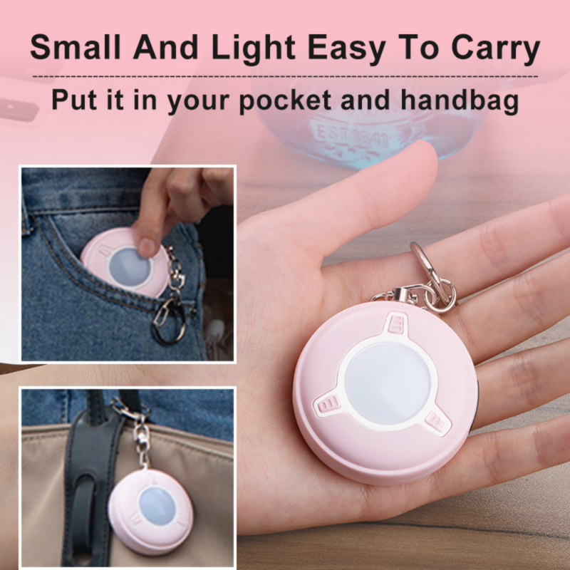 High Frequency Sound 150db Light Tracker Anti Theft Clip on Personal Alarms Pattern Safety Keychain Self Defense Protection