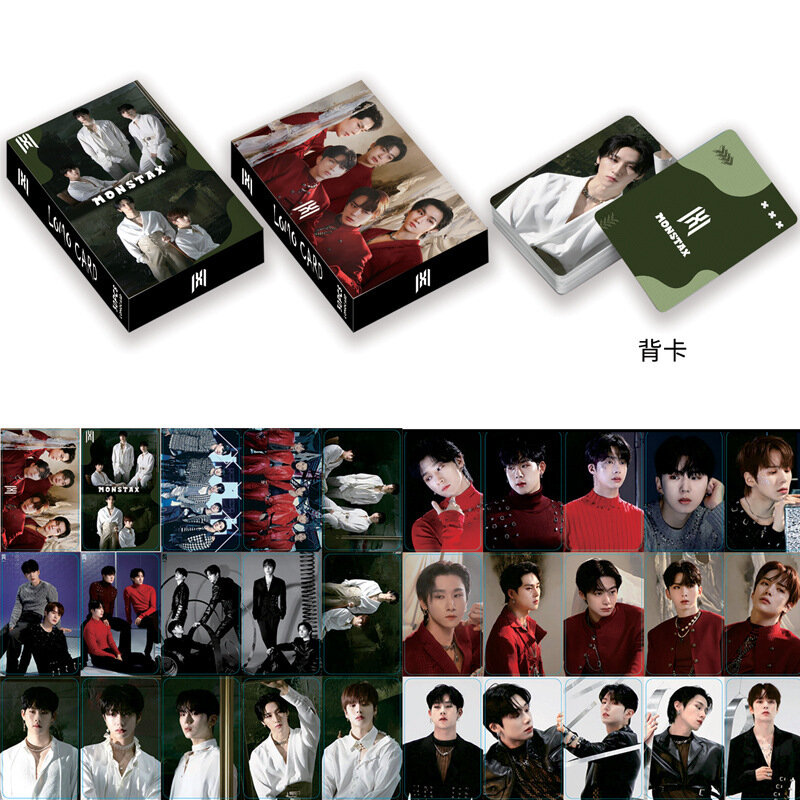 54PCS/set Kpop Monsta X Lomo Card Photocard Group New Album Fanasia Postcard HD photo album print K-pop lomo card