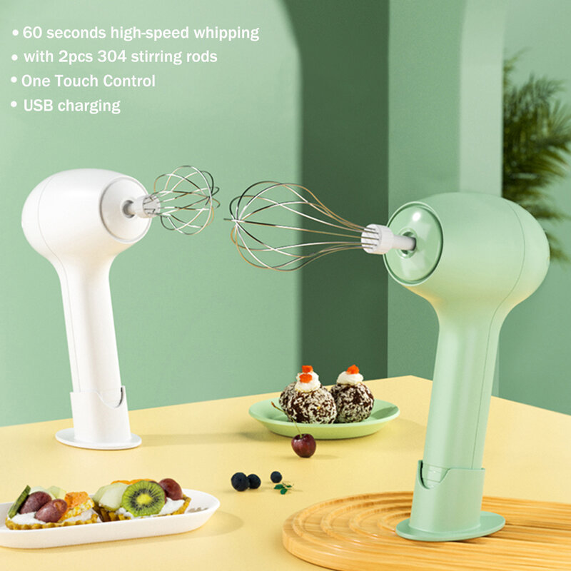 Беспроводной портативный Электрический миксер для продуктов, автоматический вертикальный блендер для сливочного крема, кухонный беспроводной ручной блендер