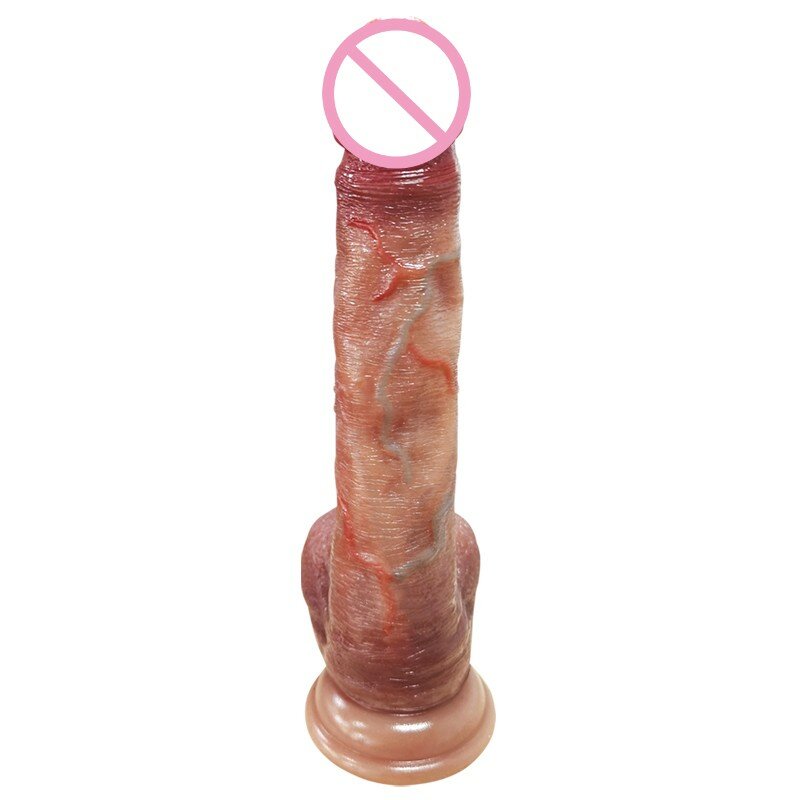 VaHp-masturbador femenino de silicona líquida relleno de testículos móviles, juguetes sexuales para niñas y mujeres, pene, falo, consolador, ventosa