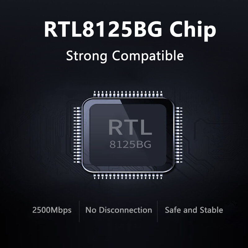 M.2 E klucz 2.5Gb Ethernet karta LAN M2 A/E do RJ45 Port szeregowy Adapter sieci RTL8125BG Chip 2.5G/1G/100Mbps Gigabit karty sieciowe