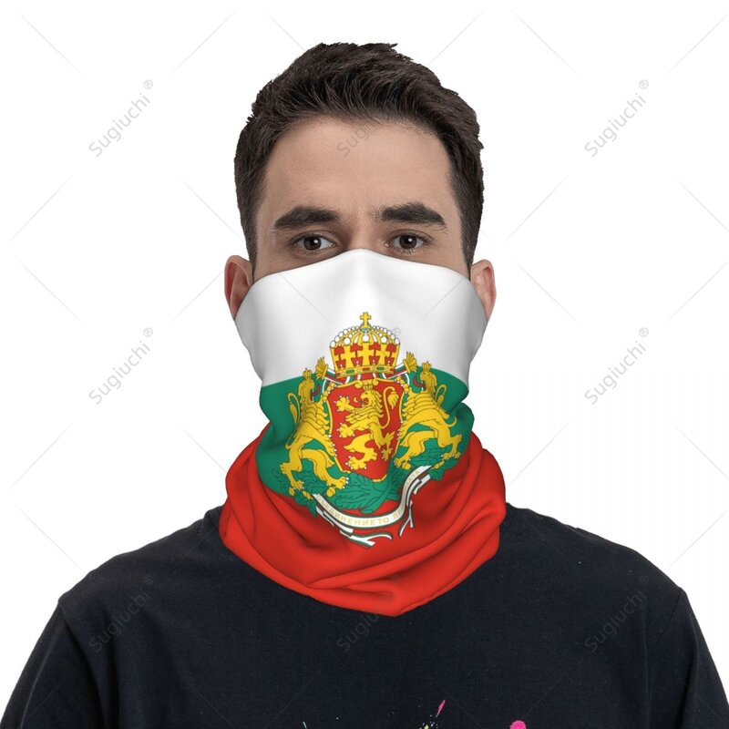 Unisex Bulgaria Flag Neckerchief Scarf Neck Face Mask Scarves Neck Warmer Seamless Bandana Headwear Cycling Hiking