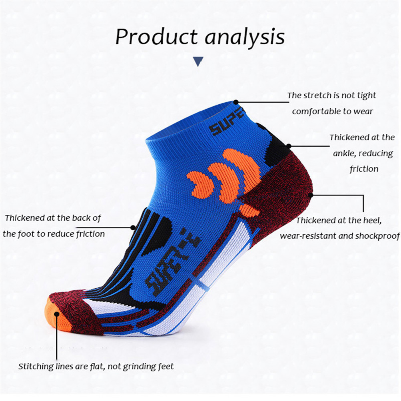 Coolmax-calcetines tobilleros deportivos para hombre y mujer, calcetín elástico, a prueba de golpes, Unisex, para correr, EU38-45, 3 pares