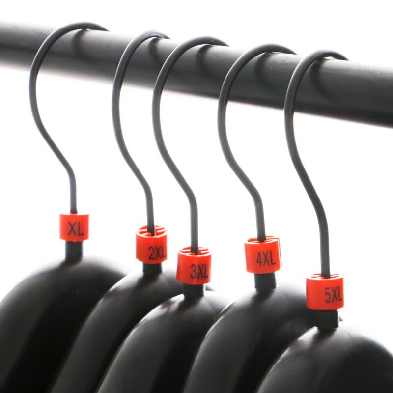 450pcs Plastic Hanger Size Markers Assortment Kit, Xxs - 4xl Color-coding Hanger Sizes Tags Marker For Wire Hangers Clothing